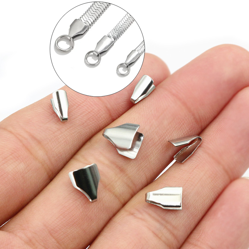 Charm Bracelet Beads - 100pcs thép không gỉ 2-7mm phẳng