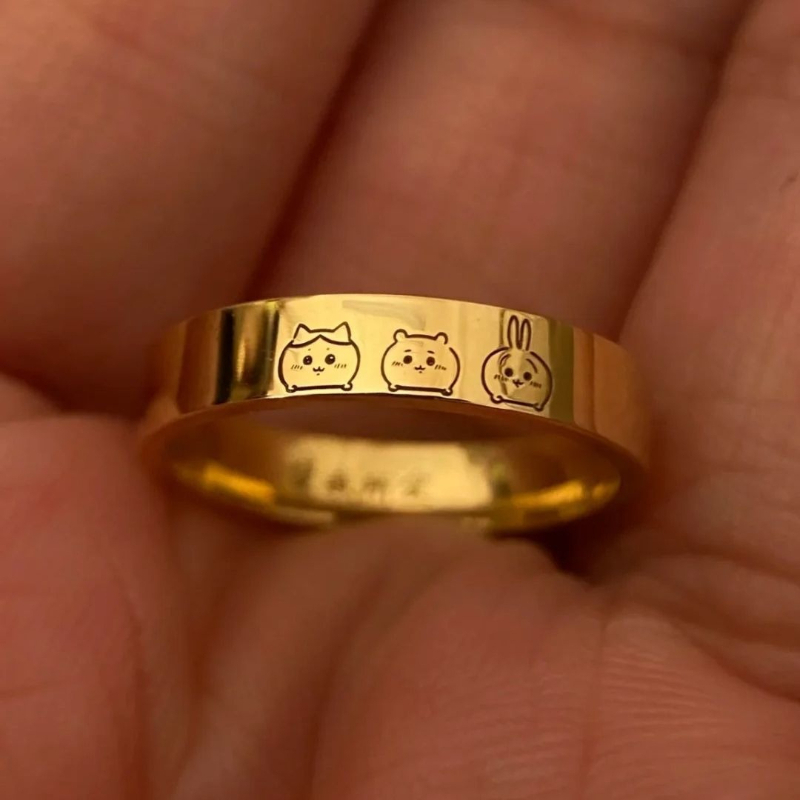 Titanium Steel Ring - Anime Cartoon Kawaii Chiikawa Ring Titanium