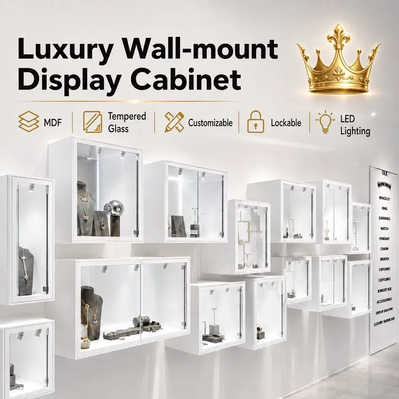 Jewelry And Watches Store - Custom White Wall Mounted LED Display