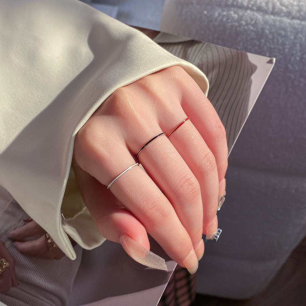Titanium Steel Ring - Titanium Steel Rose Gold Color 1mm