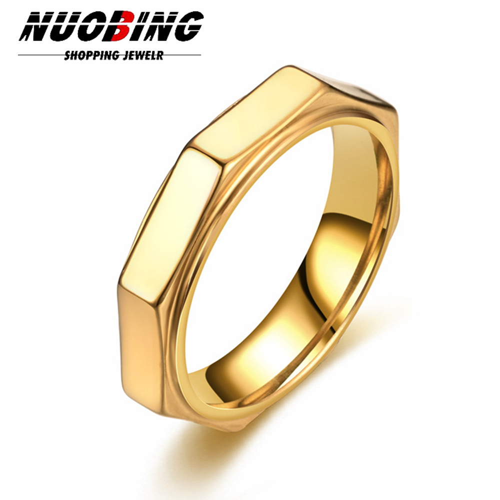 Titanium Steel Ring - 5MM Fashion Hexagon Titanium Steel Ring
