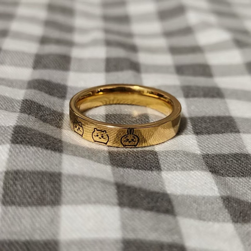 Anime Cartoon Kawaii Chiikawa  - đánh giá và giá Titanium Steel Ring