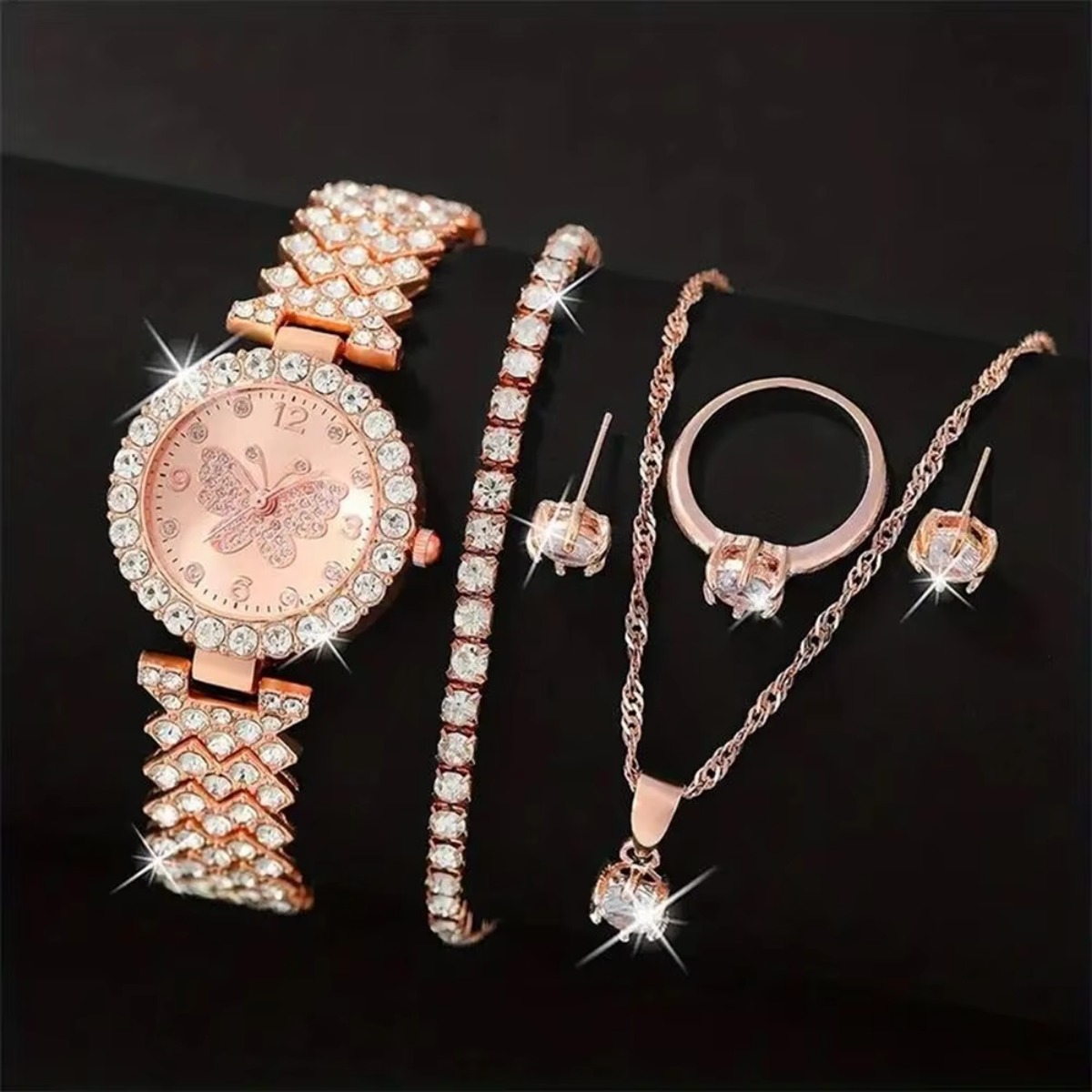 6PCS/Set Luxury Rhinestone But - đánh giá và giá Jewelry Watch Making