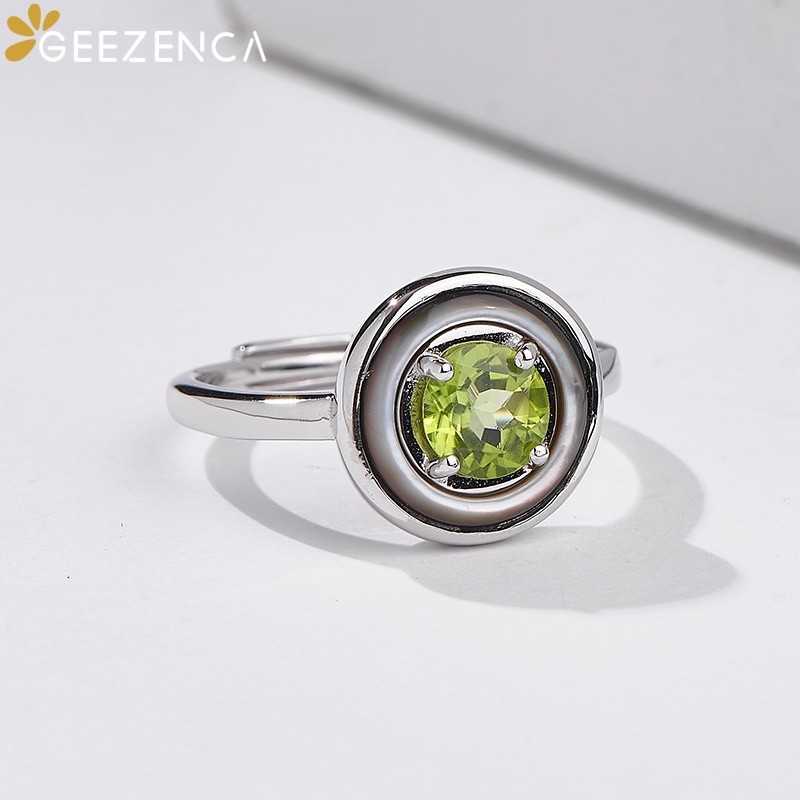 GEEZENCA 925 Sterling Silver P - đánh giá và giá Birthstone Ring Set
