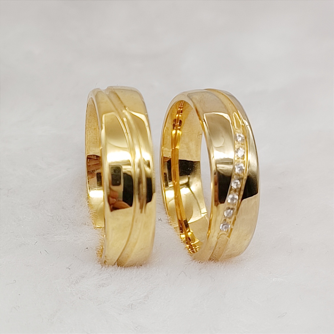 Western Shiny Lover's Couples  - đánh giá và giá Titanium Steel Ring