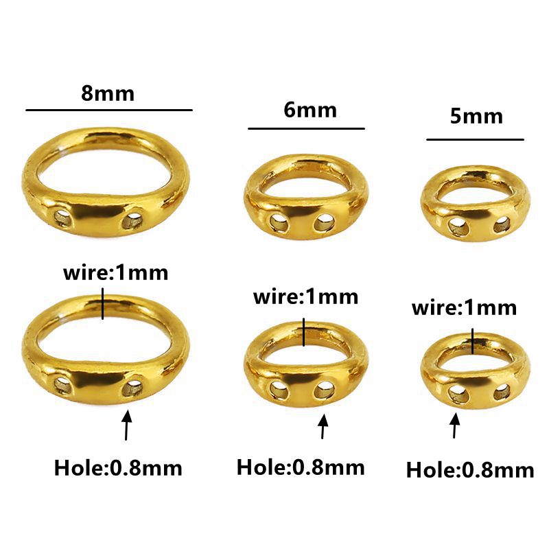 30pcs 5/6/8mm Stainless Steel  - đánh giá và giá Charm Bracelet Beads