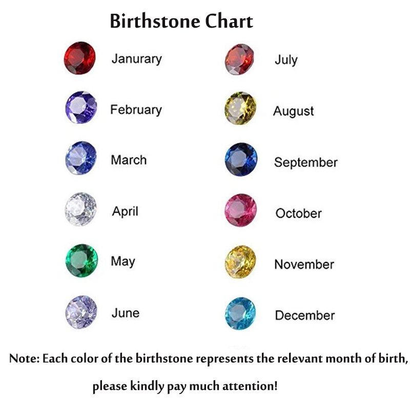 Amxiu Cá Tính Vòng Cây Với Bir - đánh giá và giá Birthstone Ring Set