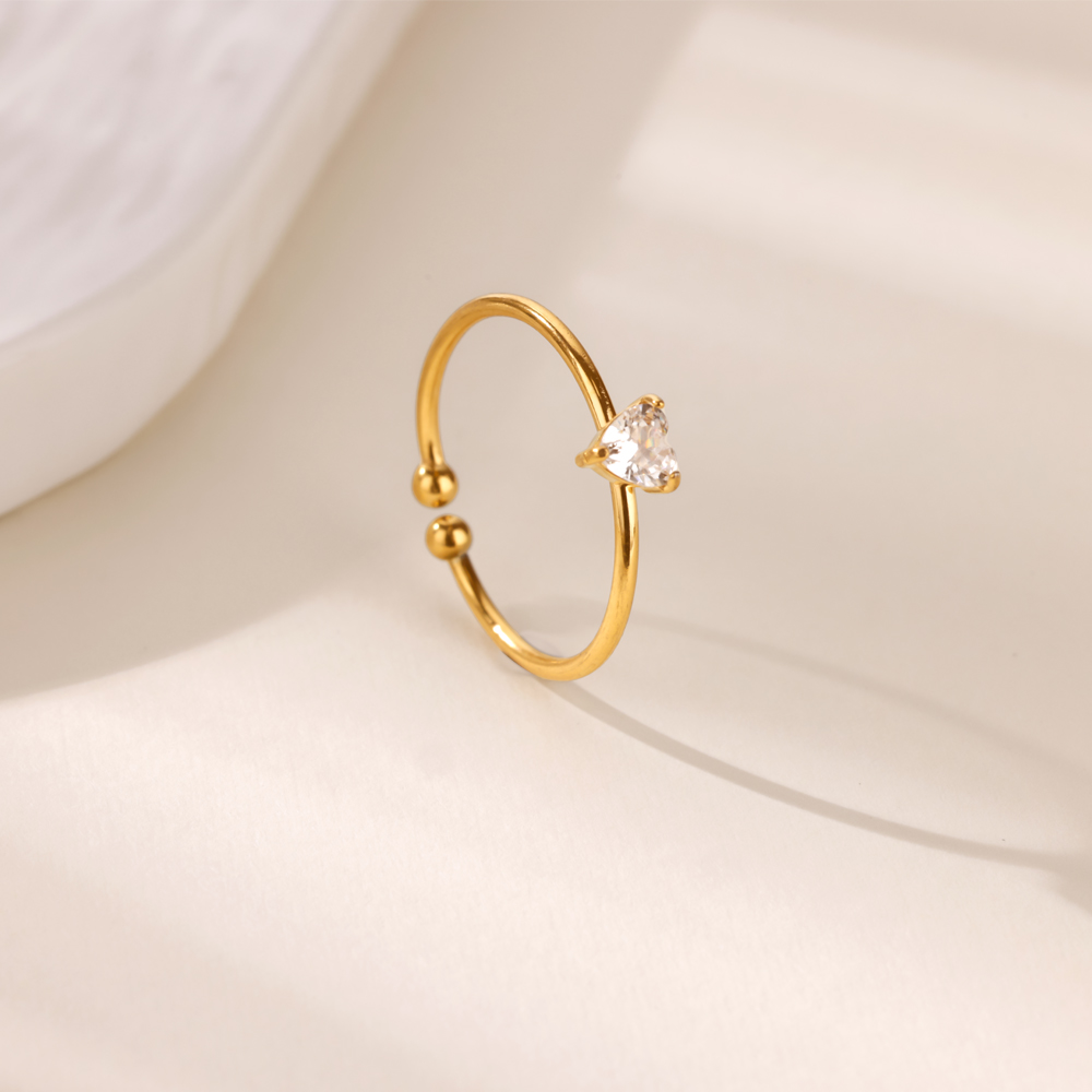 12 Birthstone Zirconia Heart R - đánh giá và giá Birthstone Ring Set