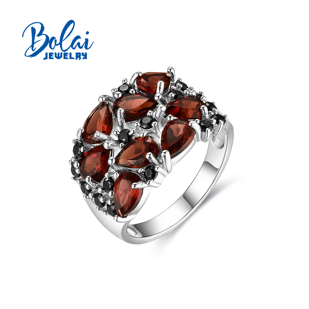 Simple Designed Natural Garnet - đánh giá và giá Birthstone Ring Set