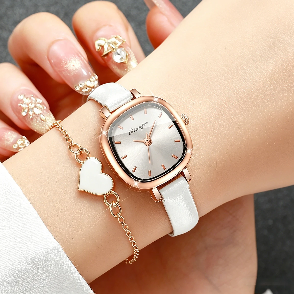5PCS Fashion Square Dial Women - đánh giá và giá Fine Jewelry Watches Women