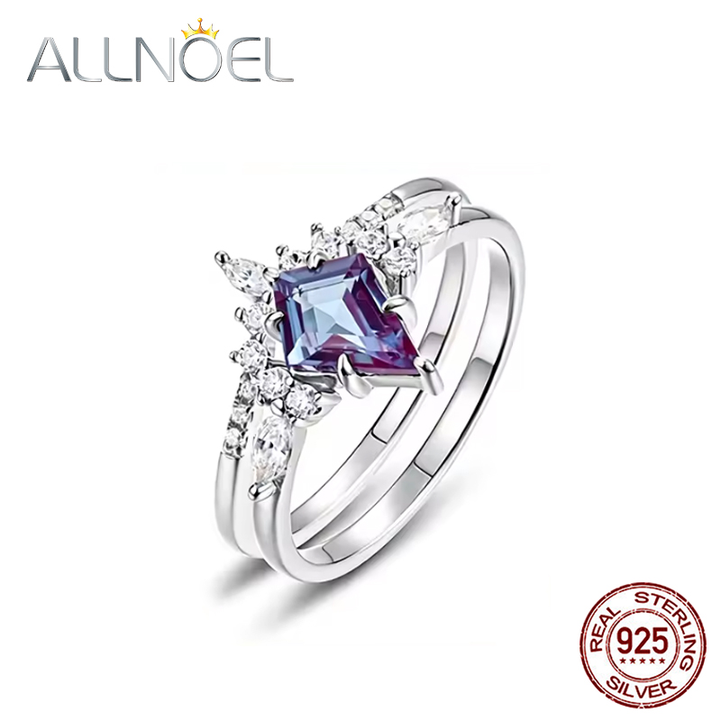 ALLNOEL Kite Cut 0.91ct Alexan - đánh giá và giá Birthstone Ring Set