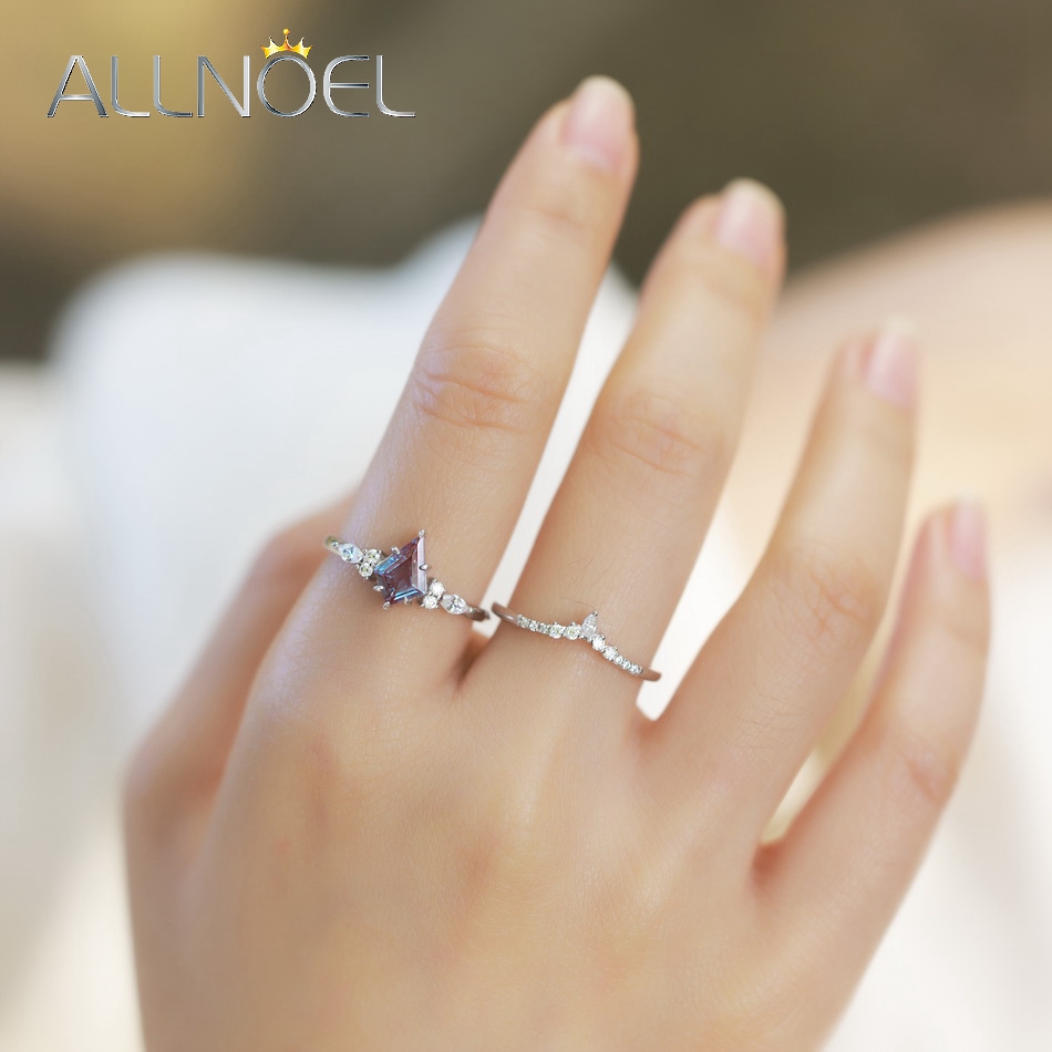 ALLNOEL Kite Cut 0.91ct Alexan - đánh giá và giá Birthstone Ring Set