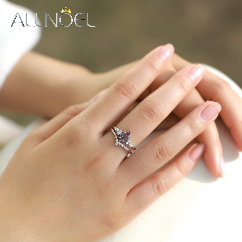 ALLNOEL Kite Cut 0.91ct Alexan - đánh giá và giá Birthstone Ring Set