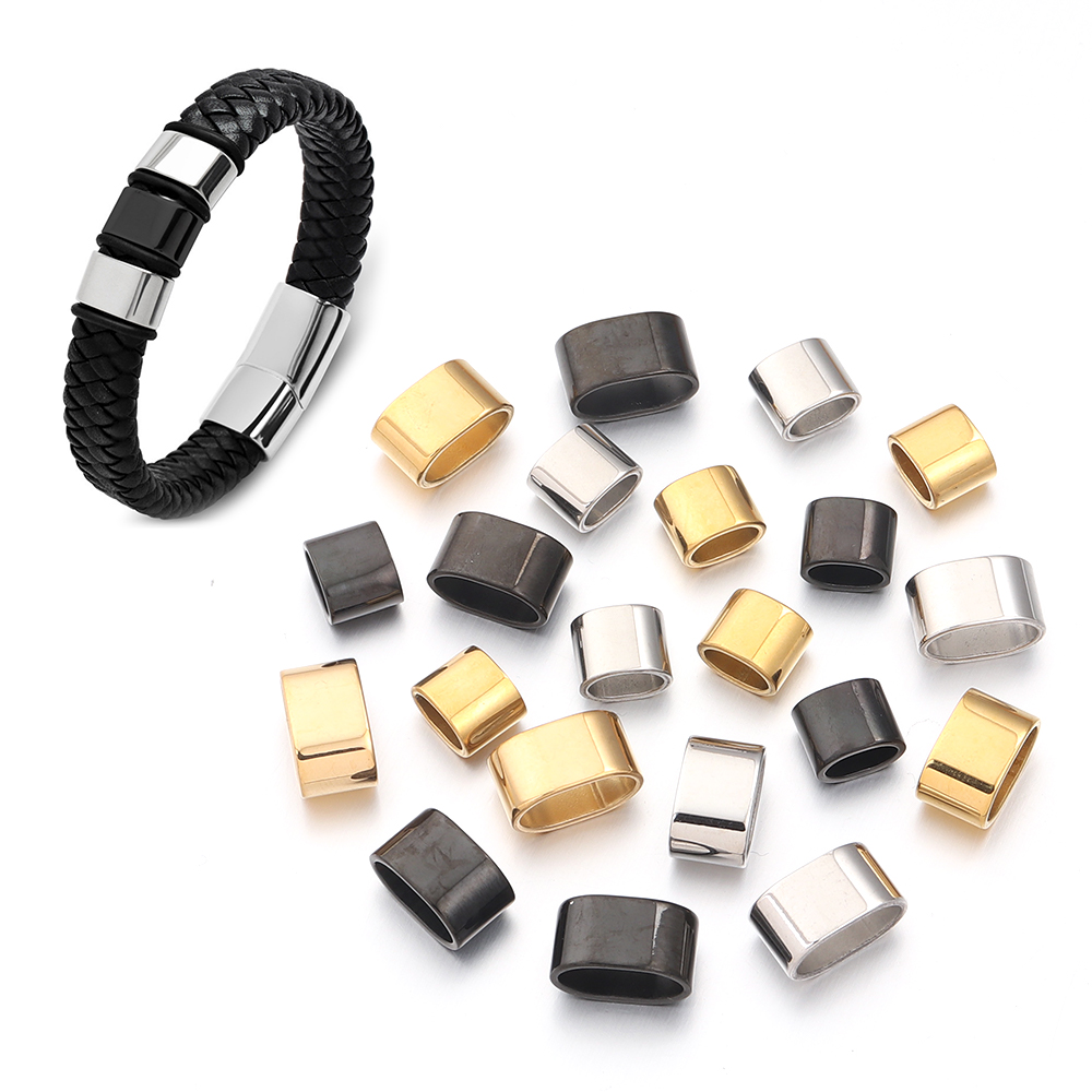 6pcs Flat Stainless Steel Tube - đánh giá và giá Charm Bracelet Beads