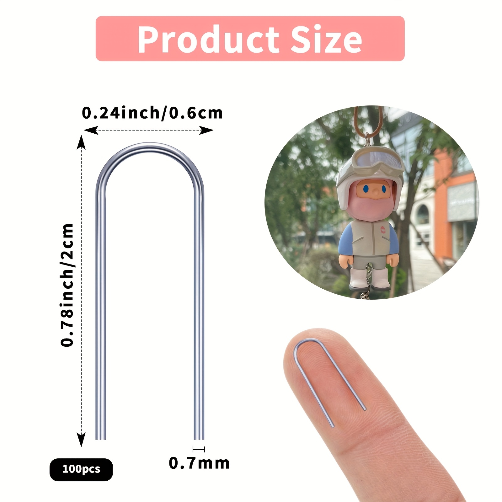 1 Box /100 Pieces U-shaped Tit - đánh giá và giá Titanium Steel Ring