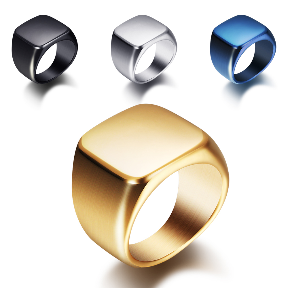 Free Engrave New Silver/Gold/B - đánh giá và giá Titanium Steel Ring