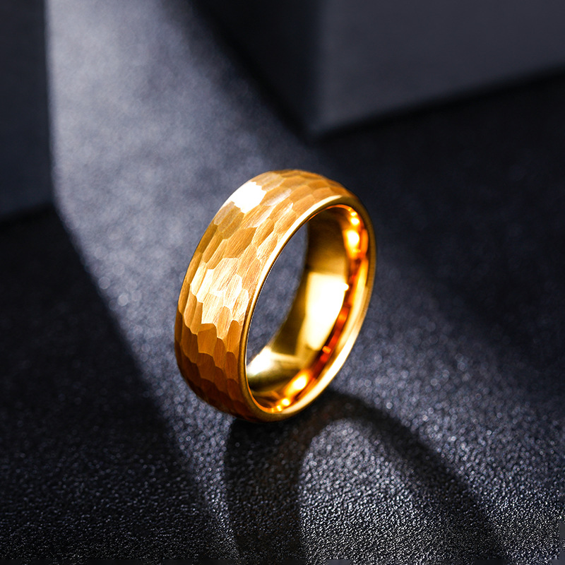 Hammered Multi-faceted Titaniu - đánh giá và giá Titanium Steel Ring