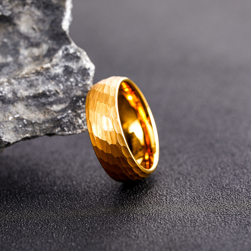 Hammered Multi-faceted Titaniu - đánh giá và giá Titanium Steel Ring