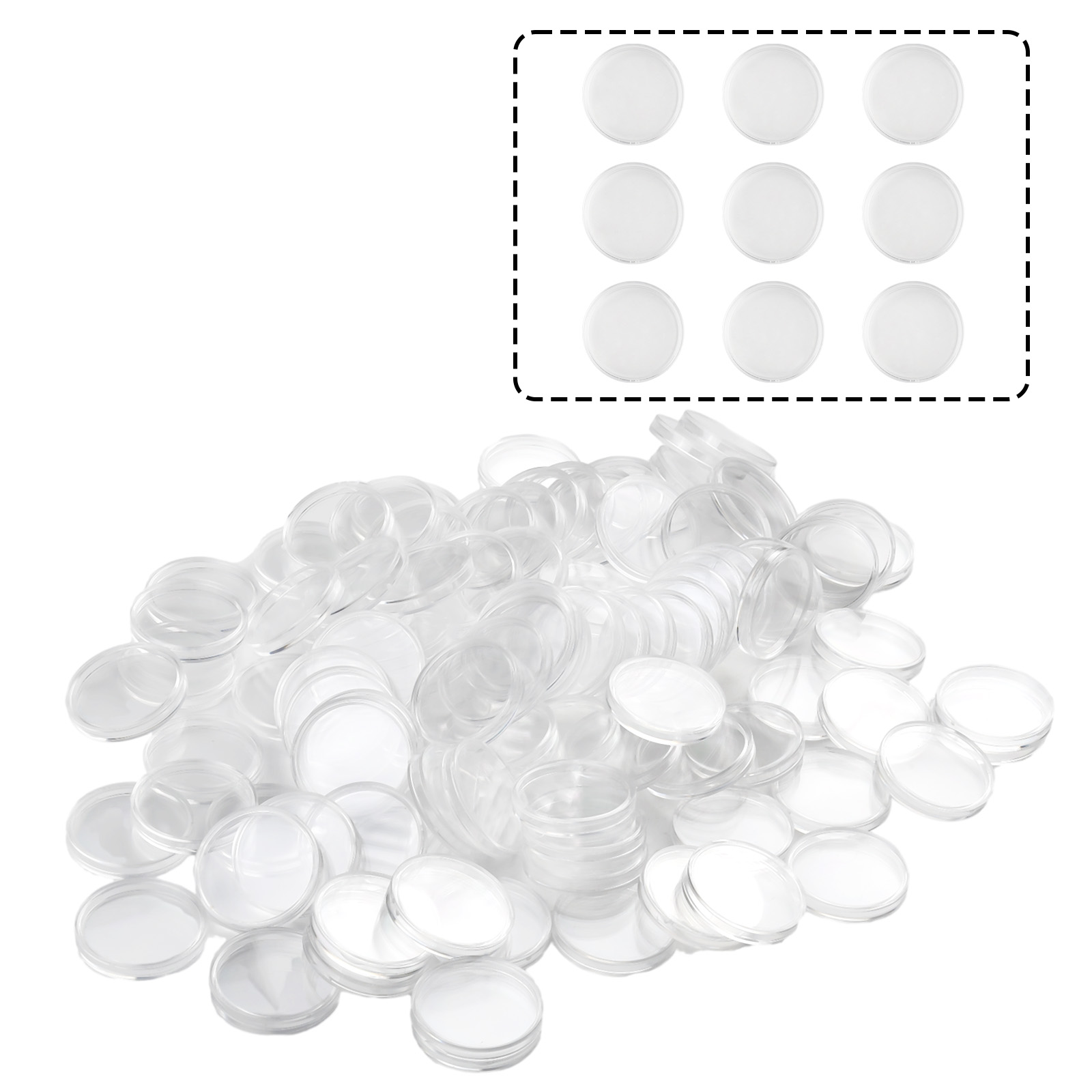 100Pcs Transparent Plastic Rou - đánh giá và giá Collectors Coins Jewelry & Watches Of Smithtown Reviews