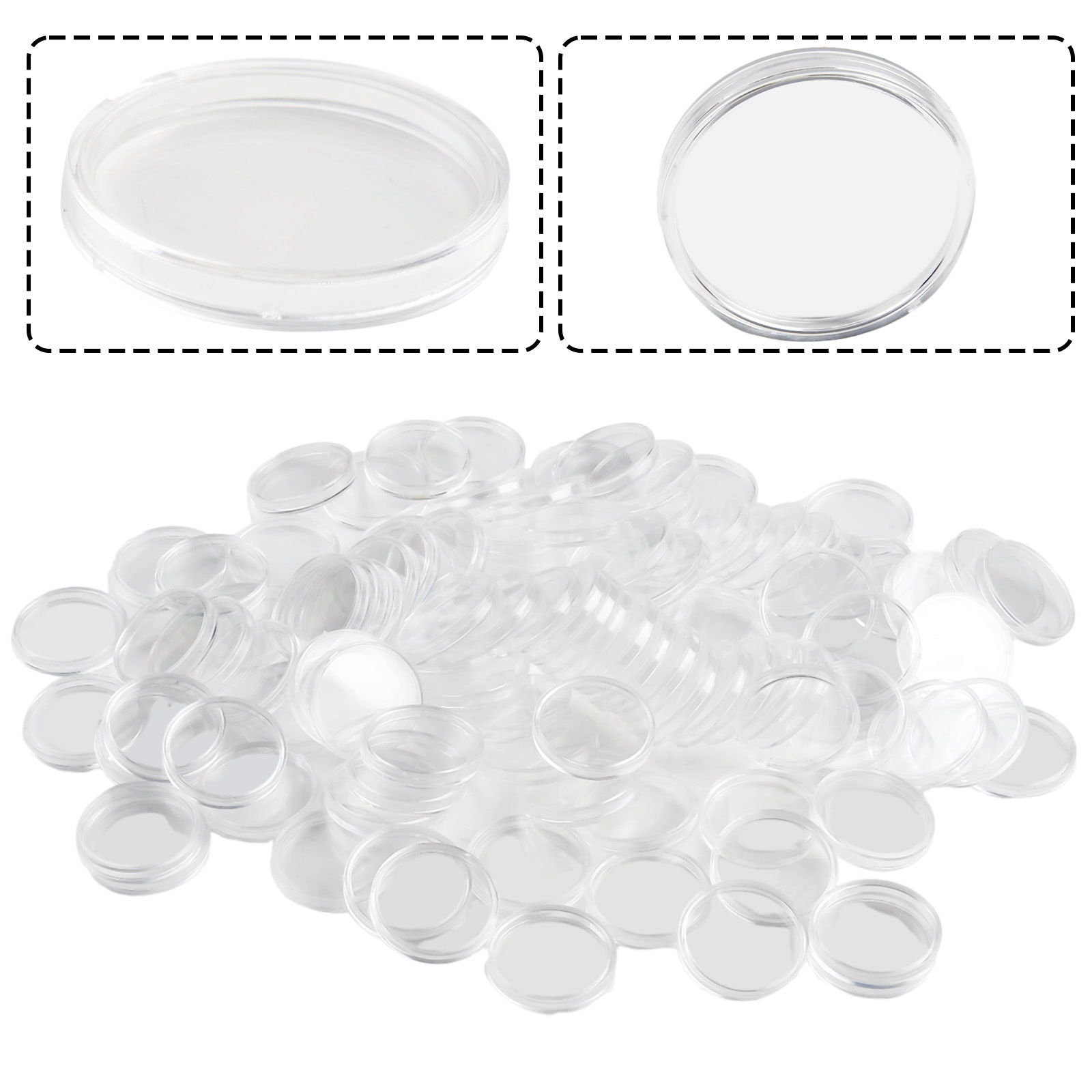 100Pcs Transparent Plastic Rou - đánh giá và giá Collectors Coins Jewelry & Watches Of Smithtown Reviews