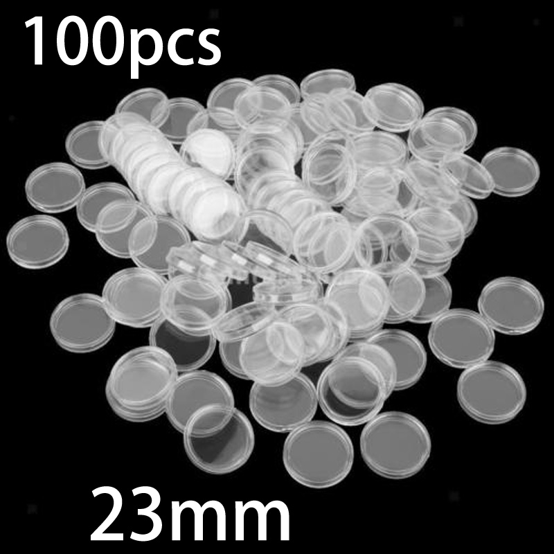 100 Pieces 23mm Clear Round Pl - đánh giá và giá Collectors Coins Jewelry & Watches Of Smithtown Reviews