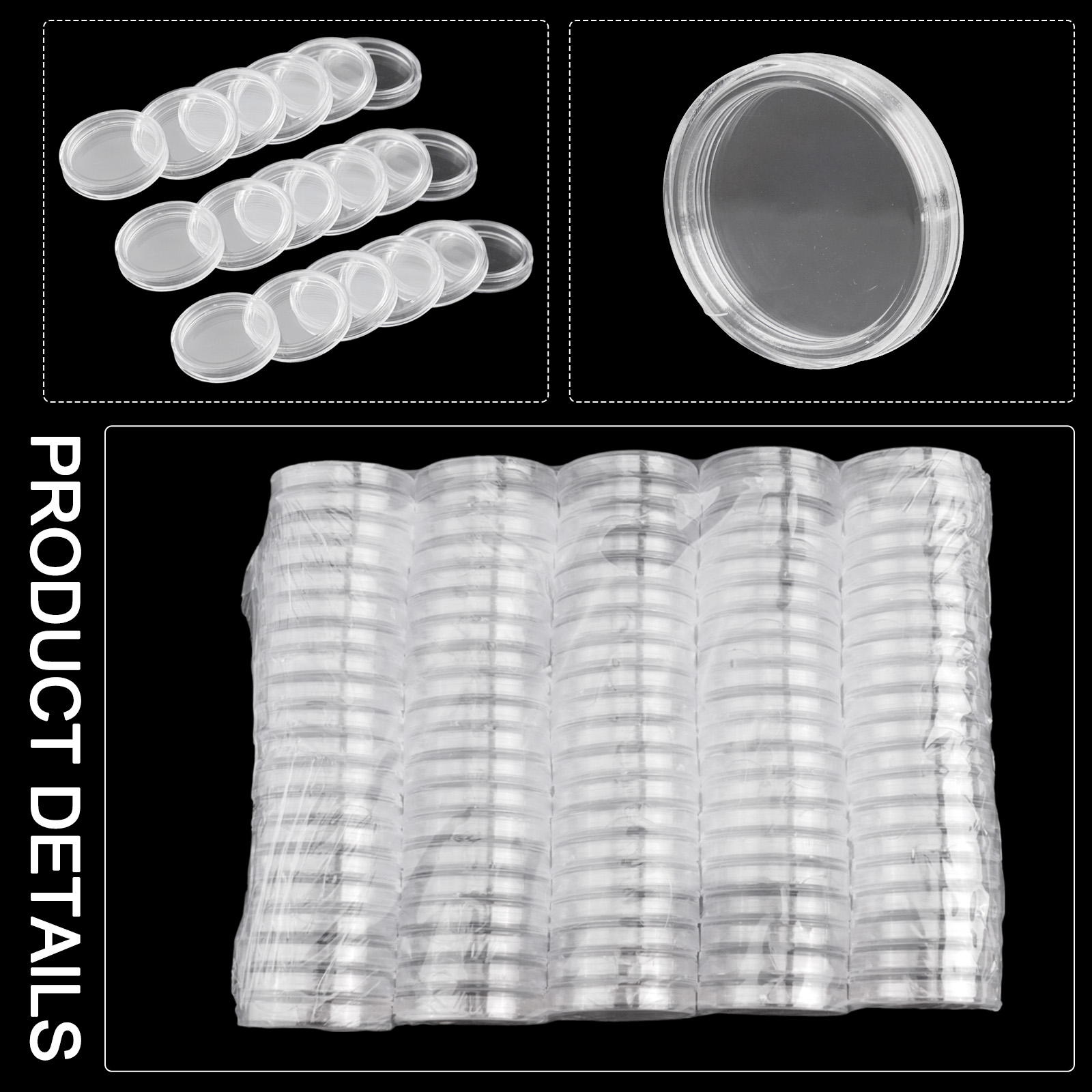100 Pieces 23mm Clear Round Pl - đánh giá và giá Collectors Coins Jewelry & Watches Of Smithtown Reviews