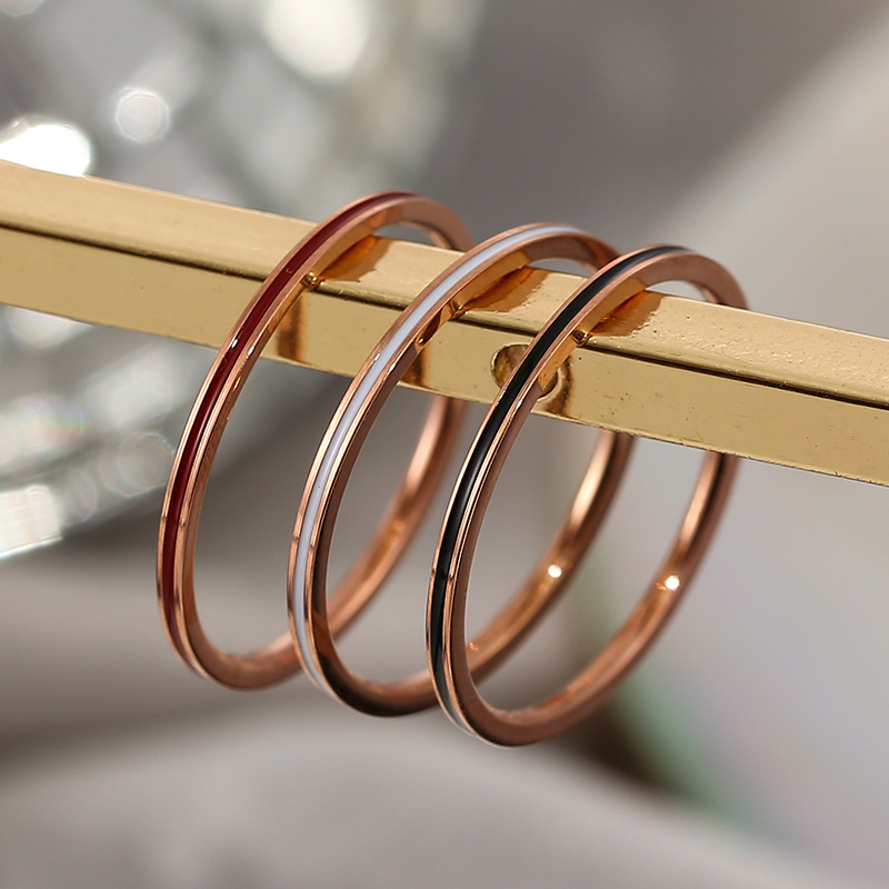 Titanium Steel Rose Gold Color - đánh giá và giá Titanium Steel Ring