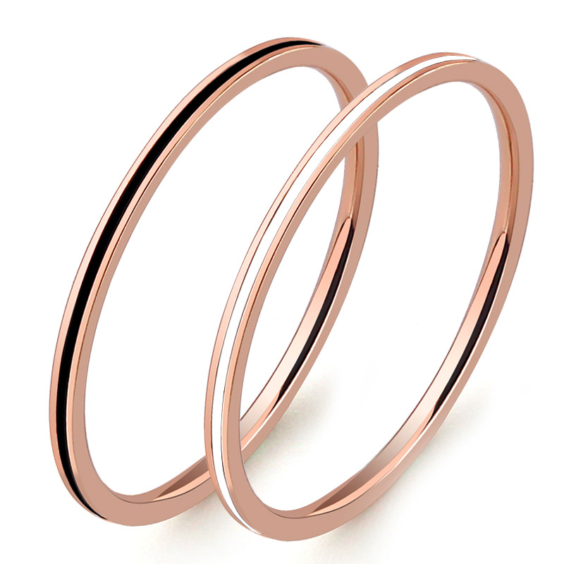 Titanium Steel Rose Gold Color - đánh giá và giá Titanium Steel Ring