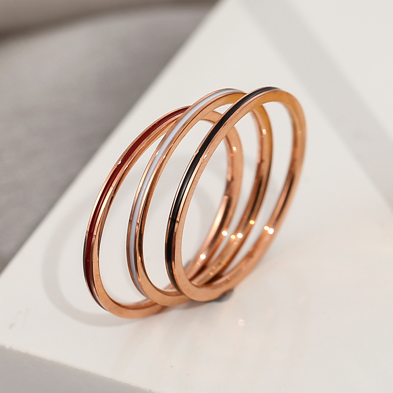 Titanium Steel Rose Gold Color - đánh giá và giá Titanium Steel Ring