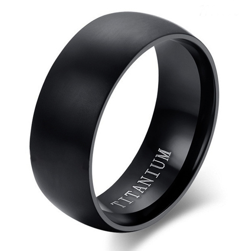 Classic 8mm Black Matte Titani - đánh giá và giá Titanium Steel Ring