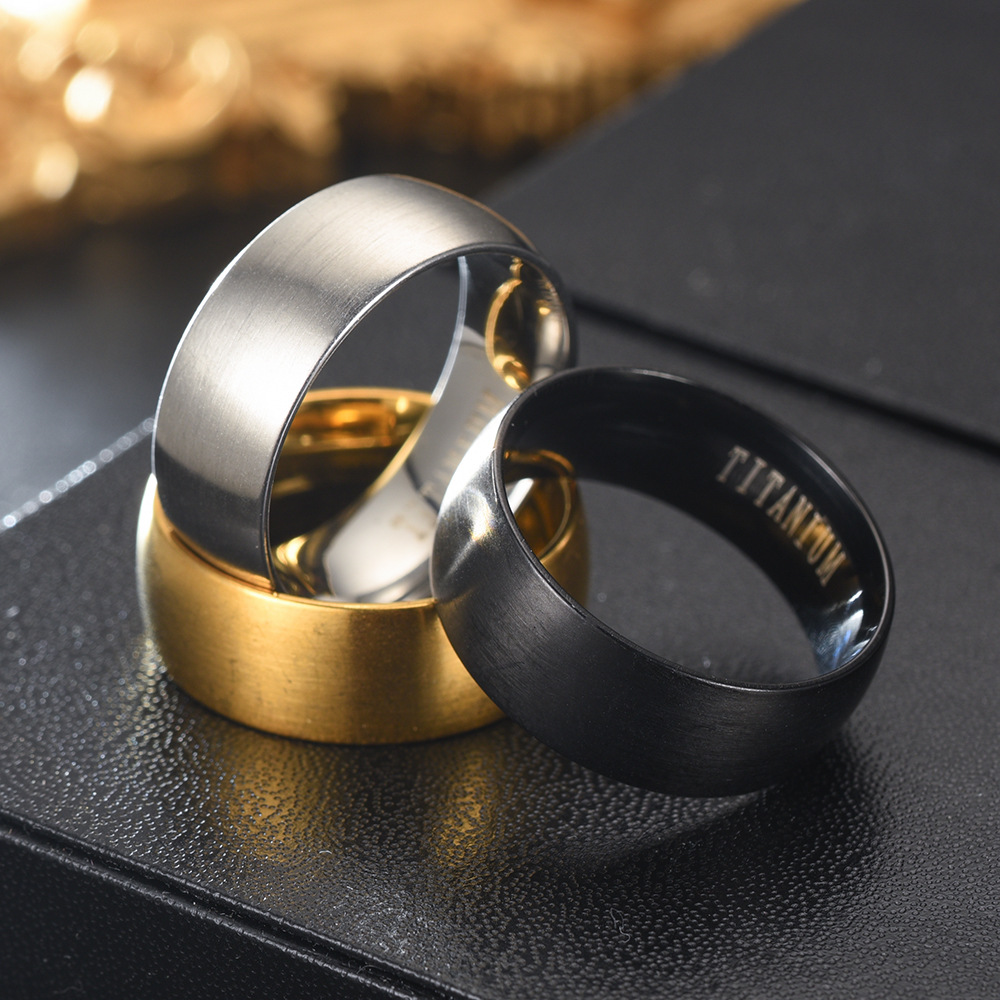 Classic 8mm Black Matte Titani - đánh giá và giá Titanium Steel Ring