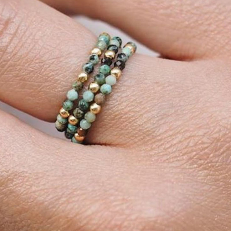 Crystal Ring Stackable  Bead   - đánh giá và giá Birthstone Ring Set