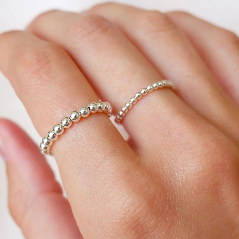 Crystal Ring Stackable  Bead   - đánh giá và giá Birthstone Ring Set