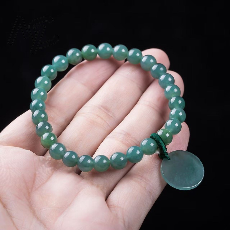 Natural Jadeite Blue Water Not - đánh giá và giá Charm Bracelet Beads