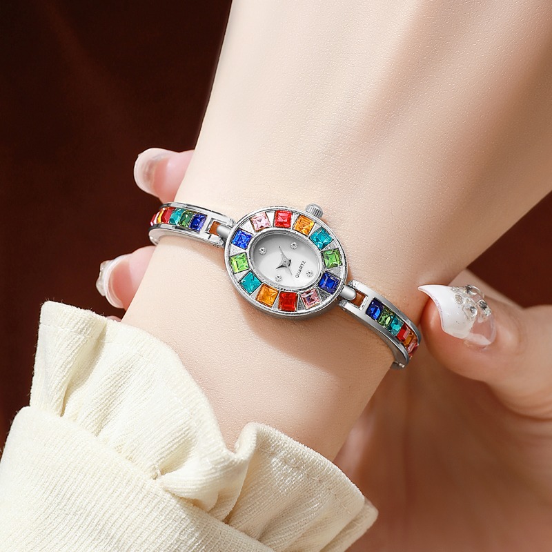 2pcs Elegant Colorful Rhinesto - đánh giá và giá Jewelry Watch Making