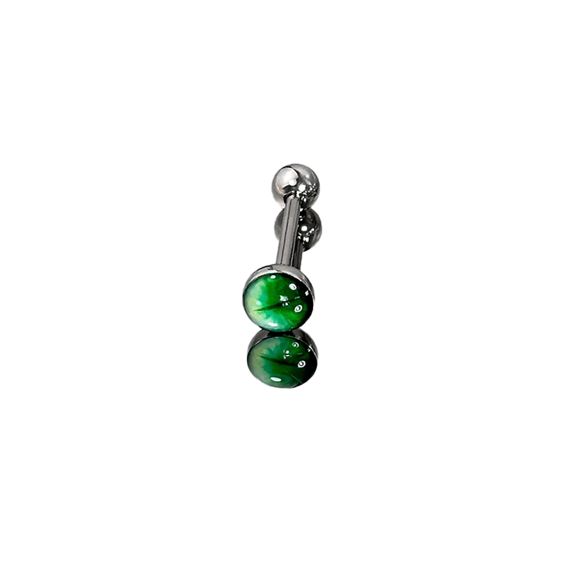 1Pc High-Quality Trendy Green  - đánh giá và giá Titanium Steel Ring